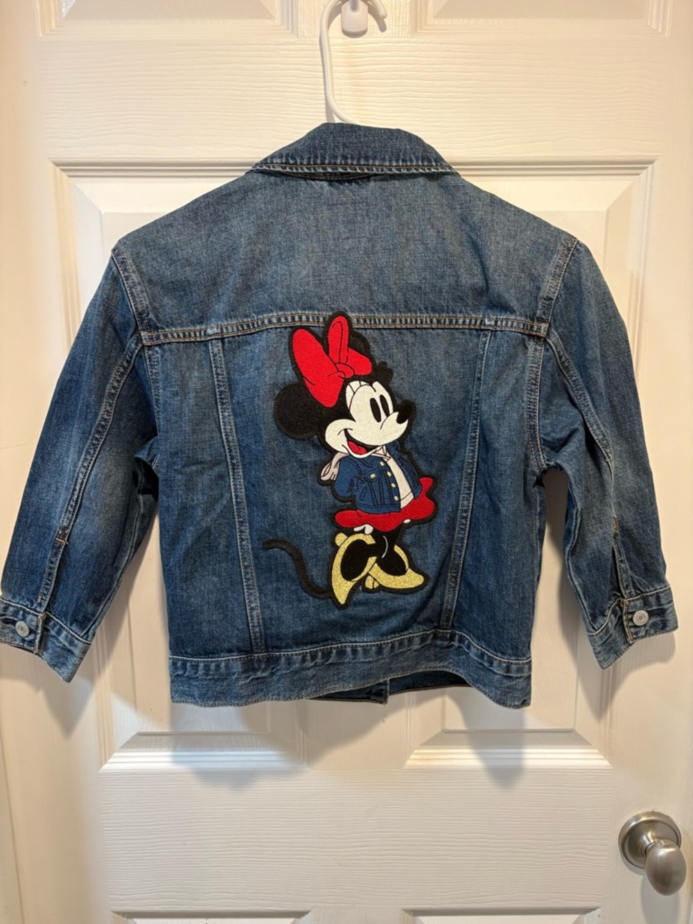 GAP Kids S (6/7) Denim Jacket with Minnie Mouse Patch - Disney